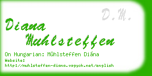 diana muhlsteffen business card